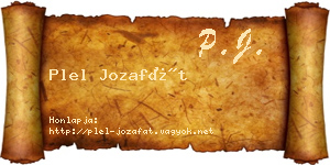 Plel Jozafát névjegykártya